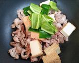 簡単夕飯!豚こまピーマン厚揚味噌マヨ炒め作り方7写真