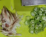 夏のオクラとみょうがのネバネバ味噌汁作り方1写真