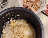 イカとゴボウの炊き込みご飯作り方1写真