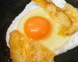 鶏皮エッグ●鶏皮の目玉焼き作り方2写真