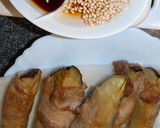 減塩 甘酢タレで味わう 揚げ肉巻き茄子作り方5写真