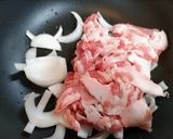 ワンパン簡単夕飯豚こまスタミナ味噌豚キムチ炒め丼作り方4写真