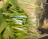 水菜のおひたし　わさび菜みたい作り方1写真