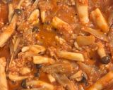 ぶなしめじとごぼうのトマトパスタ風作り方3写真