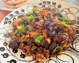 茄子とピーマンのキーマカレー風炒め♫作り方4写真