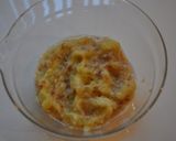ルクエdeりんごとクリチの蒸しパンケーキ作り方1写真