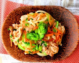 柚子胡椒で*菜の花と豚肉の焼きうどん作り方8写真