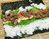 甘辛牛肉の恵方巻き♪作り方4写真