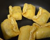 □■海老と鶏挽肉の油揚げ包み■□作り方5写真