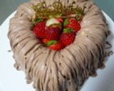 Wチョコで可愛いオープンハートケーキ♡作り方20写真