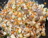 夏野菜たっぷり🍛フライパンでキーマカレー作り方11写真
