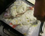 おめでとうの言葉を添えて♪鯛のハーブ塩釜作り方4写真