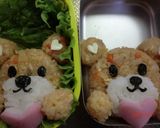 バレンタイン　くまさんのキャラ弁作り方3写真