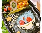 簡単キャラ弁☆仮面ライダーメテオ海苔弁作り方9写真