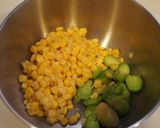 そら豆とコーンのふわふわオムレツ作り方1写真
