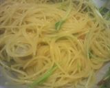 牡蠣と水菜のペペロンチーノスパゲッティ作り方3写真