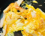 ササッと炒飯●カニカマ玉子チャーハン作り方1写真