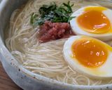 冷やし和風塩ラーメン風そうめん大葉❀梅作り方4写真