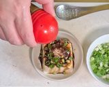 ねぎ生姜、醤油にかつお節で定番の冷奴作り方3写真