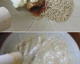 春【豆苗・カニカマ。ごま味噌マヨ和え】作り方3写真