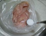 お寿司屋さんの揚げないチキン南蛮☆作り方1写真