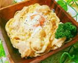 親子パスタ(カルボナーラの鶏肉版)作り方9写真