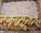 サーモンとアボカドのチーズ巻き寿司作り方5写真