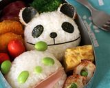 枝豆で簡単＊生茶パンダのキャラ弁作り方4写真