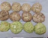 ＨＢでレーズンメロンパン＆アレンジ生地作り方14写真