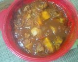 トマトと赤ワインで頂く余りものカレー♫作り方5写真