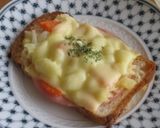 朝食に♪簡単ポテサラ☆トースト作り方3写真