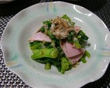 春を待って☆なばなとハムのからし醤油和え作り方3写真