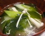 長ネギとワカメのスープ作り方5写真