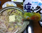 豚バラと白菜の重ね鍋に塩ラーメンを入た鍋作り方8写真