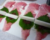 ☼甘辛味付け♪長いもの梅しそ豚巻き作り方2写真