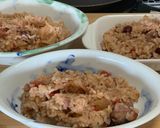 残り物アレンジ!鶏むね赤ワイン煮ドリア✨作り方4写真