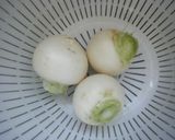 かぶと人参と小エビの酢味噌和え作り方1写真