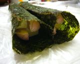 チーズ＆魚肉ソーセージの海苔巻♪作り方2写真