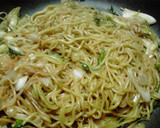 ネギと生姜のオイスターソース焼きそば作り方8写真