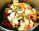 野菜たっぷり！もつ煮込み作り方5写真