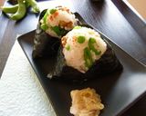 スナップエンドウと胡桃と梅のおにぎり作り方6写真