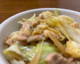 鶏キャベ醬醬炒め丼作り方6写真
