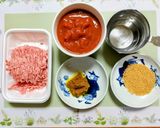 簡単ランチ!ミートソースオムレツパスタ作り方1写真