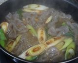 コンニャクと白葱のポカポカ生姜餡かけ作り方3写真