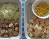 レンコンとウインナーのスープ作り方1写真