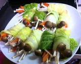 白菜のきのことにんじんロール作り方4写真
