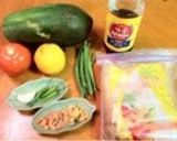 ソムタム (青パパイヤサラダ)ส้มตำ作り方1写真