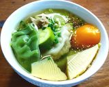 青とろ茄子入りスープ餃子 　甘い野菜の出汁作り方6写真
