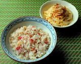 ふわり✿梅おかかご飯の新玉葱の炒り卵のせ作り方8写真