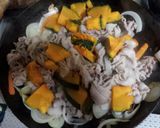 簡単！豚肉とかぼちゃのウスターソース炒め作り方5写真